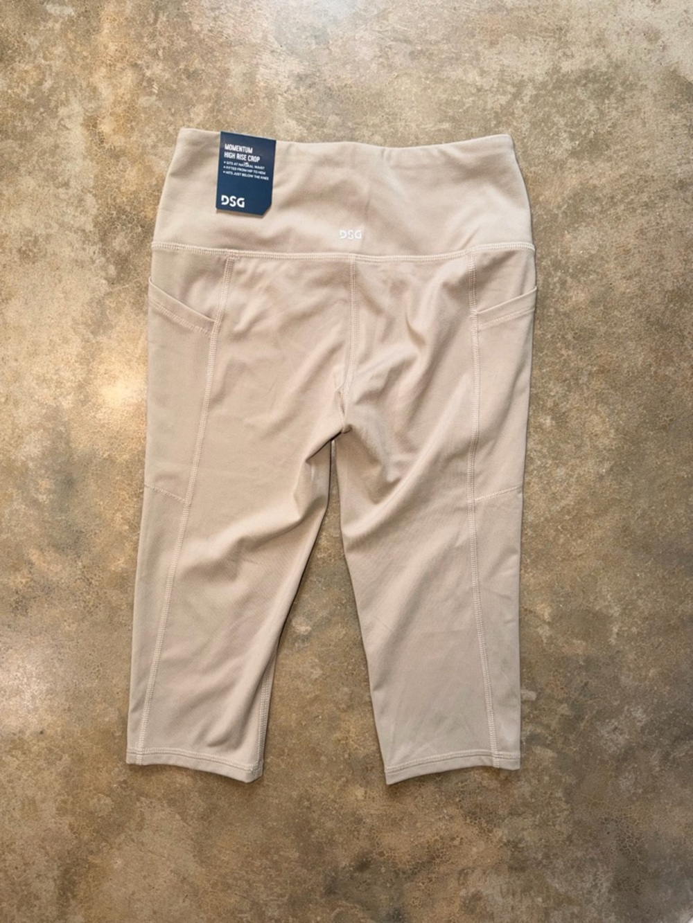 DSG Momentum High Rise Crop Leggings XS Nude Beige Athletic Workout Gym NWT - Picture 2 of 4